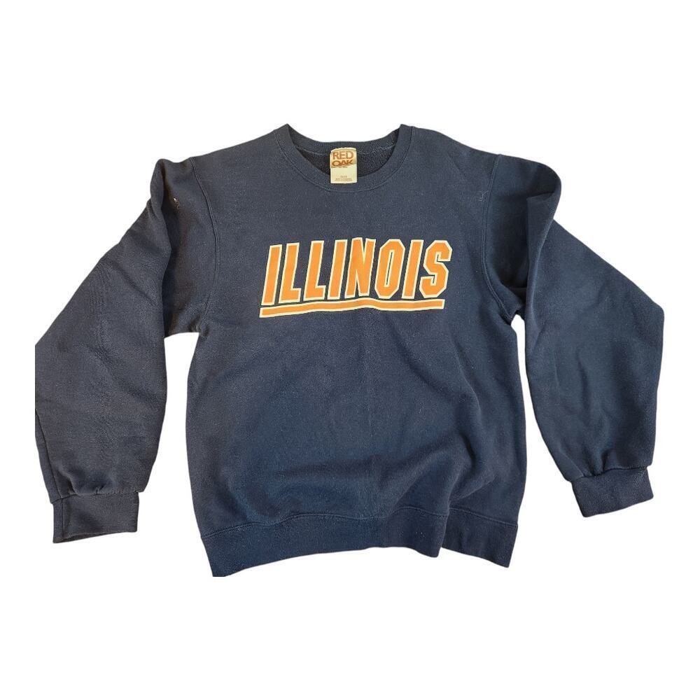 Red Oak‎ University of Illinois college crewneck sweatshirt sz small vtg sports